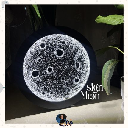 تابلو دکوراتیو ماه با نور مخفی