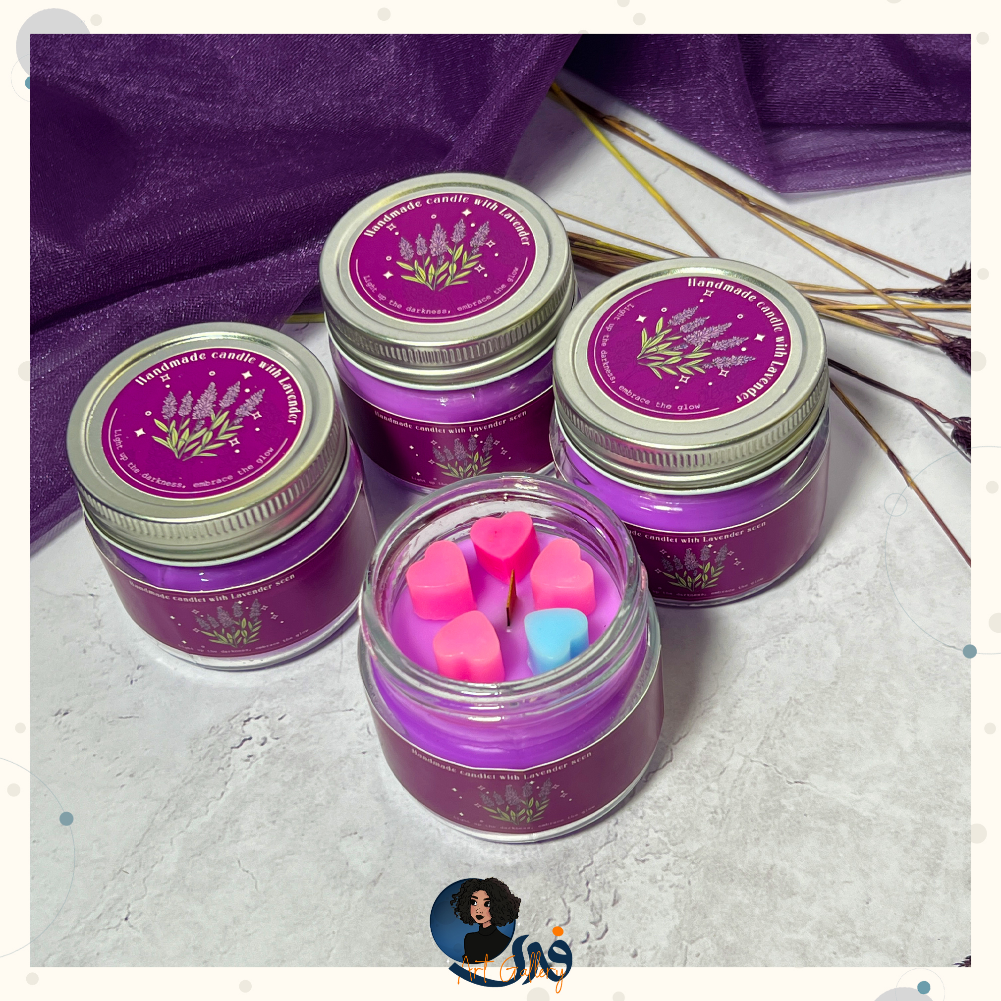 شمع جار معطر لوندر