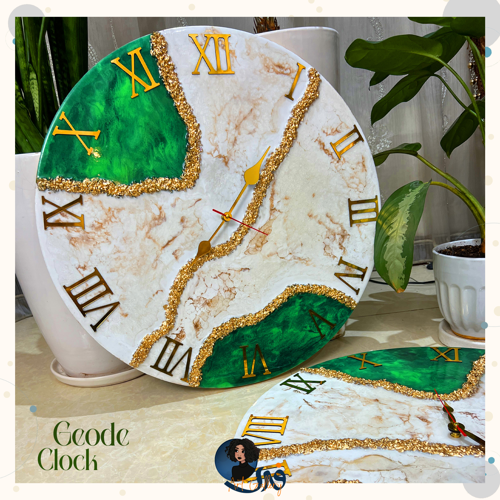 ساعت دیواری ژئود طرح مرمر