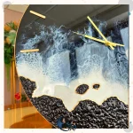 ساعت رزین دریا ساحل برجسته