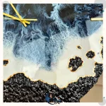 ساعت رزین دریا ساحل برجسته