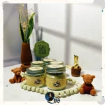 شمع شیشه‌ای بیسکوییت نارگیلی