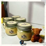 شمع شیشه‌ای بیسکوییت نارگیلی