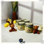 شمع شیشه‌ای بیسکوییت نارگیلی