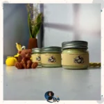 شمع شیشه‌ای بیسکوییت نارگیلی