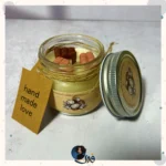 شمع شیشه‌ای بیسکوییت نارگیلی