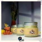 شمع شیشه‌ای بیسکوییت نارگیلی